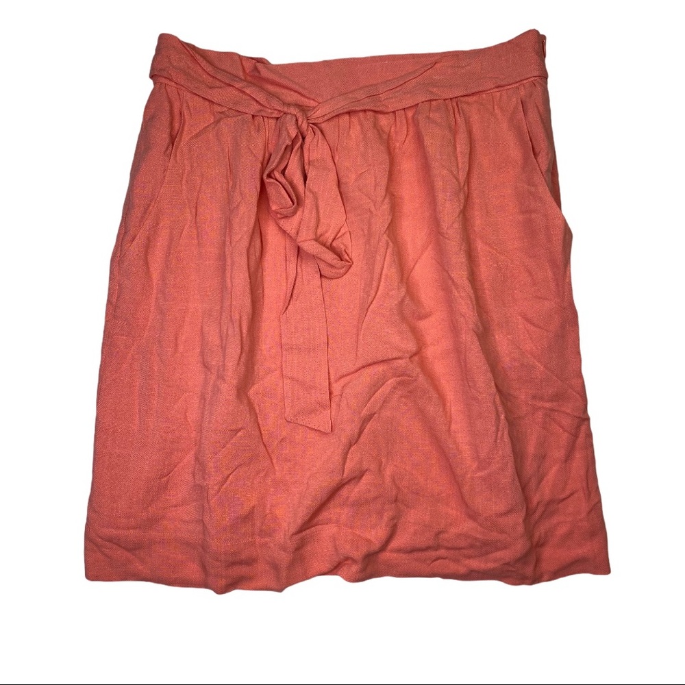 NWT Cremieux Pink Tie Waist Skirt Size 12